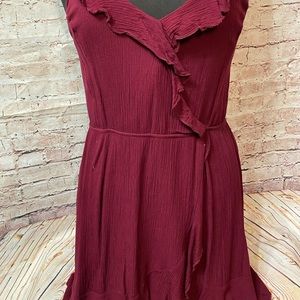 Large - Burgundy Summer Dress